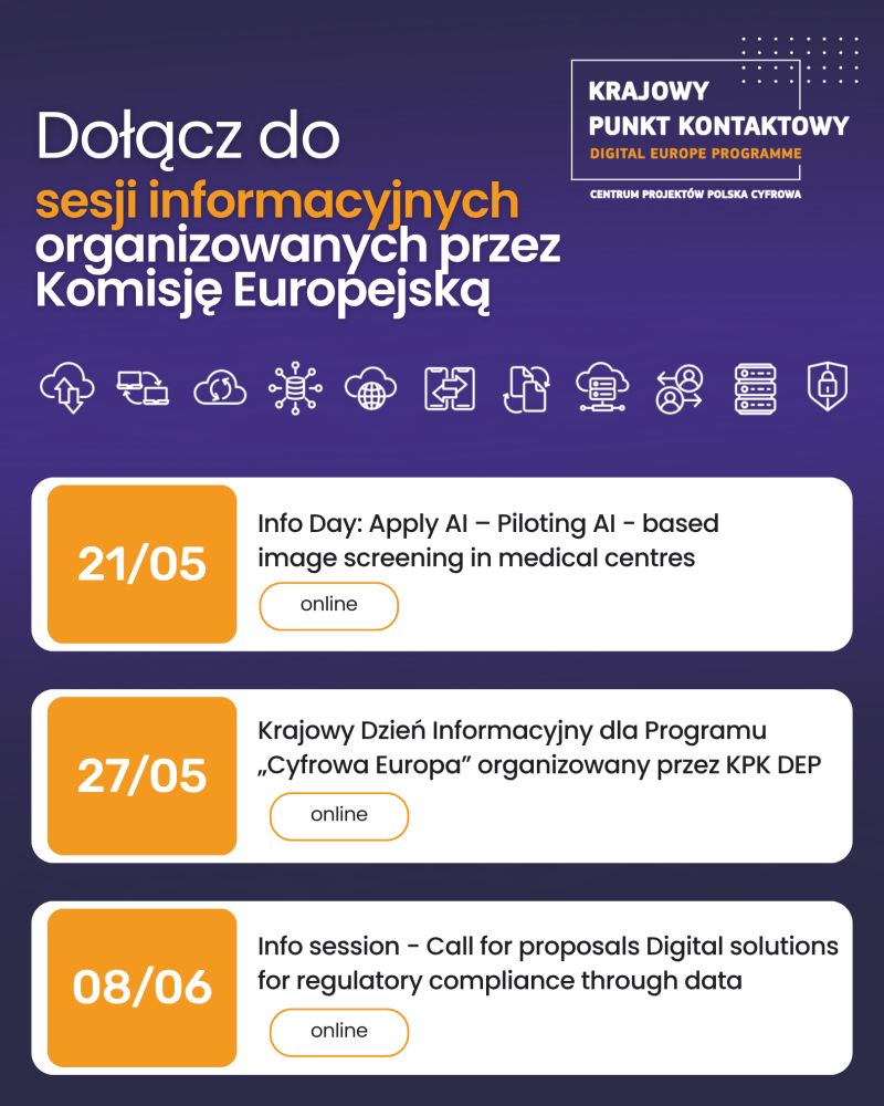 Sesje informacyjne organizowane przez Komisję Europejską