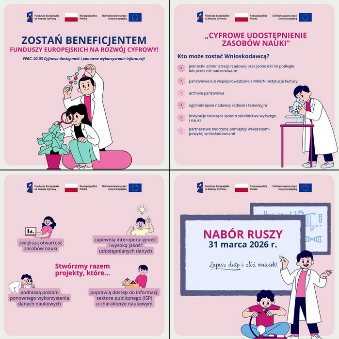 Zapowiedź naboru na digitalizację zasobów naukowych